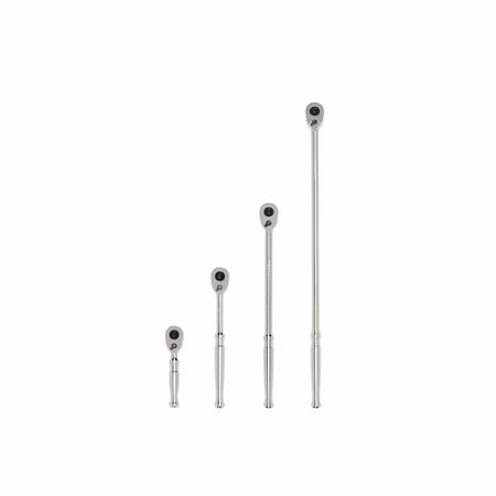 TEKTON 3/8 Inch Drive Quick-Release Ratchet Set, 4-Piece 4-1/2, 8, 12, 18 in. SRH91106